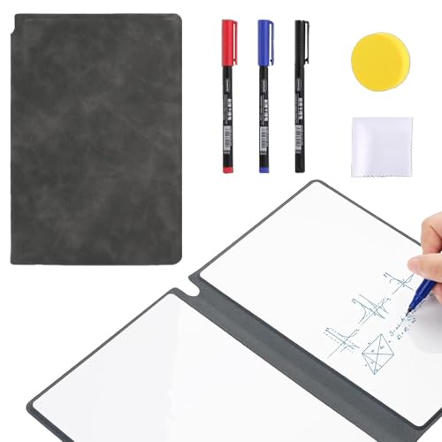 NCZCDZSW Mini Whiteboard A5 24 x 16,5 cm Doppelseitig White Board Schreibtafel Abwischbar Desktop Whiteboard mit 3 Whiteboard Stifte 1 Whiteboard Schwamm und 1 Whiteboard Tuch für Zuhause Büro Schule von NCZCDZSW