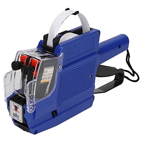 MX-6600 10-stellige Preisschildpistole, Etikettierpistole Preisschild Preispistole Maschine Preisschildpistole Preisschild Aufkleber Etikettierpistole Preispistole Preisschildmaschine(Blau) von NDNCZDHC