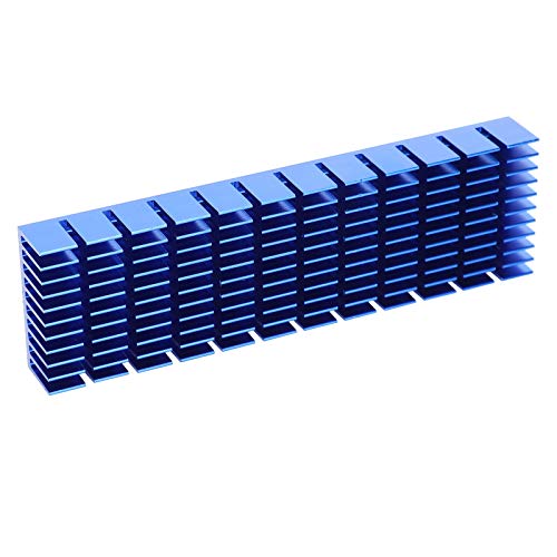 NDNCZDHC 2 Stück 80 Mm Kühlkörper, P35 X 14 X 120, Blaue Aluminium-Kühlkörper, Kühler, CPU-Kühler, Industriekomponenten Für Router, CPU-IC-Kühler, Leiterplatten, Verstärker von NDNCZDHC