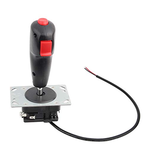 NDNCZDHC Flug-Joystick, 8-Fach Verstellbarer Arcade-Joystick, Schwarz-roter Metall-PC-Joystick-Flug-Stick Für Videospiel-Arcade-Simulator-Flugmaschinen von NDNCZDHC