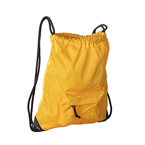 NE.ON! Gym Sack Aufbewahrungstasche 37 x 43 cm, umweltfreundliches Gewebe Rpet Waterproof, reflektierender Stoff, leuchtet im Licht, Sportbeutel (Gelb) von NE.XXN! MILANO