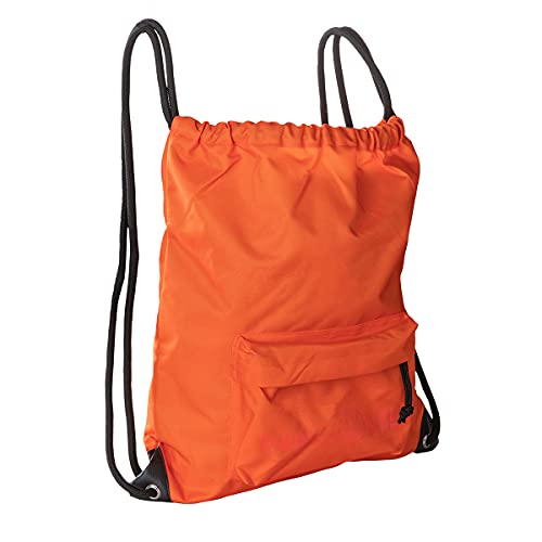 NE.ON! Gym Sack Aufbewahrungstasche 37 x 43 cm, umweltfreundliches Gewebe Rpet Waterproof, reflektierender Stoff, leuchtet im Licht, Sportbeutel (Orange) von NE.XXN! MILANO
