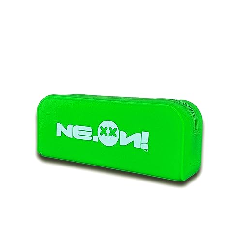 Ne.On Milano Silikon Case - Praktisches Mäppchen für Schule und Büro - Reisezubehör - Kabeletui & Ladegerät (Neongrün) von NE.XXN! MILANO