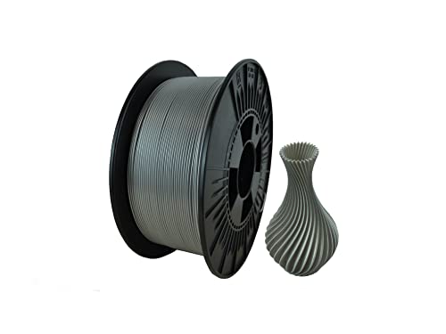 NEBULA FILAMENTS PETG Filament 1.75 mm (± 0,05 mm), 3D drucker filament 1 kg spule, 3D printer PETG-Filamente hergestellt in der EU, Premium-Qualität für beliebte 3D-Drucker, Arctic Silber von NEBULA FILAMENTS