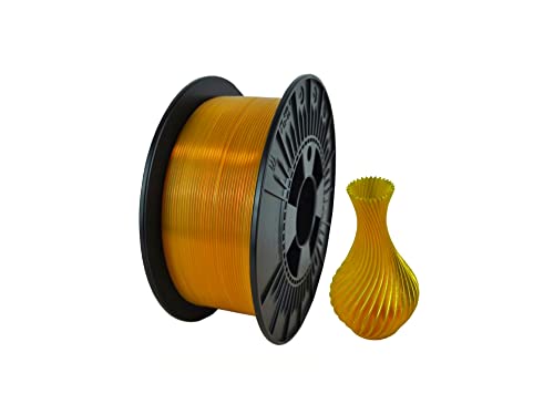 NEBULA FILAMENTS PETG Filament 1.75 mm (± 0,05 mm), 3D drucker filament 1 kg spule, 3D printer PETG-Filamente hergestellt in der EU, Premium-Qualität für beliebte 3D-Drucker, Goldgelb von NEBULA FILAMENTS