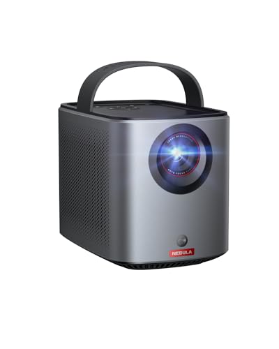 Nebula Anker Mars 3 Air Mini Beamer, 1080p, mit Google TV, Smart, WLAN Projektor, Tragbarer Projektor mit 400 ANSI-Lumen, Dolby Digital, 2 * 8W, 150-Zoll Bild, Integrierter Akku(Generalüberholt) von NEBULA
