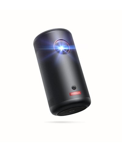 Nebula Capsule3 Mini Beamer, Smart Projektor, 1080p, WLAN, 200 ANSI-Lumen, Tragbarer Beamer, mit GTV, Netflix Vorinstalliert, Dolby Digital, 120-Zoll Bild,integrierter Akku(Generalüberholt) von NEBULA