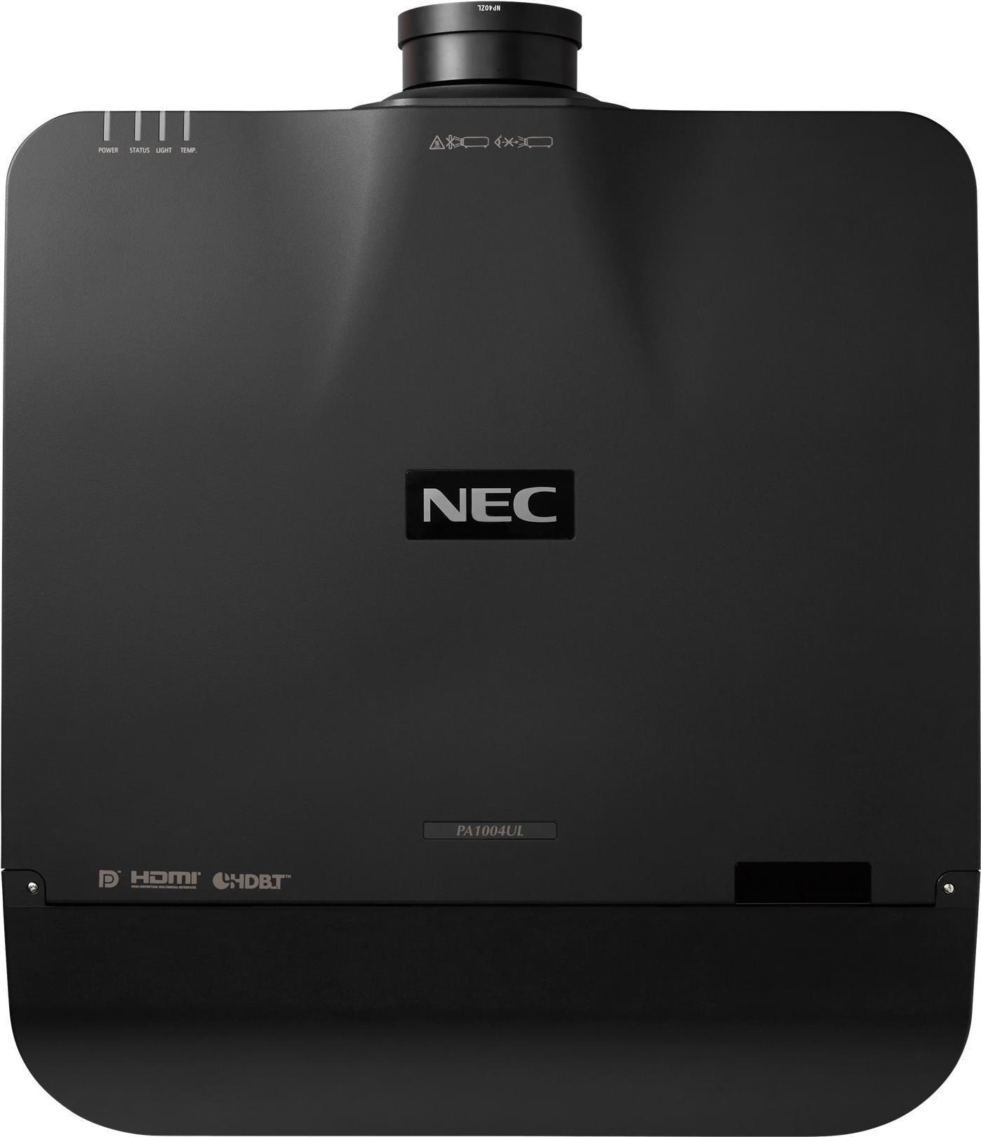 NEC PA1004UL-BK Projector incl. NP13ZL lens Installation Projector/ WUXGA/ 10.000 AL/Laser Light Source/ black cabinet incl. NP13ZL lens (1.46-2/95:1) (40001455) von NEC