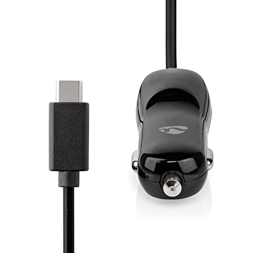 Auto-Ladegerät - 18 W - 1x 3.0 A - Anzahl der Ausgänge: 1 - USB-C (Fixed) Kabel - 1.00 m - Single Voltage Output von NEDIS