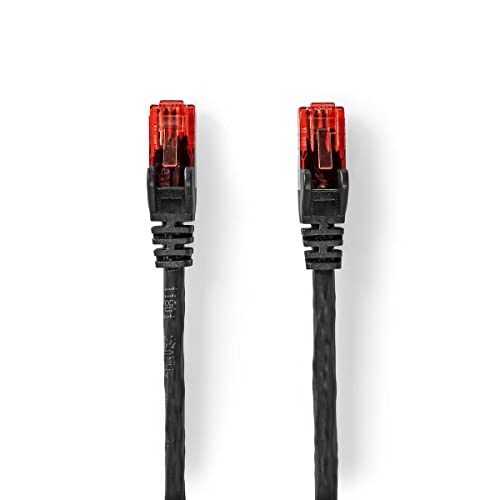 CAT6 Cable | RJ45 Male | RJ45 Male | U/UTP | 20.0 m | Outdoor | Round | PE | Black | Envelope von NEDIS