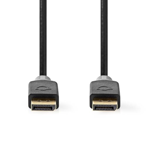 Displayport-Kabel - DisplayPort Stecker - DisplayPort Stecker - 8K@60Hz - Vergoldet - 2.00 m - Rund - PVC - Anthrazit/Grau - Box von NEDIS