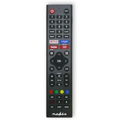 Ersatz Fernbedienung - Passend für: Hi-Sense - Vorprogrammiert - 1 Gerät Disney + Button/Netflix Button/Rakuten TV Button - Infrarot - Schwarz von NEDIS