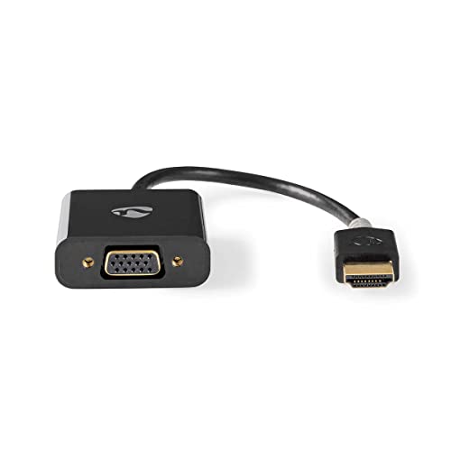 HDMI -Kabel - HDMI Stecker - VGA Buchse / 3.5 mm Buchse - 1080p - Vergoldet - 0.20 m - Gerade - PVC - Anthrazit - Verpackung mit Sichtfenster und Eurolochung HDMI -Kabel - HDMI Stecker - VGA Buchse / 3.5 mm Buchse - 1080p - Vergoldet - 0.20 m - Gerade - PVC - Anthrazit - Verpackung mit Sichtfenster und Eurolochung von NEDIS