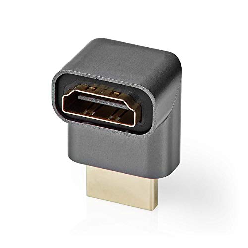 HDMIT Adapter | HDMIT Connector / HDMIT Male | HDMIT Female / HDMIT Output | Gold Plated | Angled 270° | Aluminium | Gun Metal Grey | 1 pcs | Cover Window Box HDMIT Adapter | HDMIT Connector / HDMIT Male | HDMIT Female / HDMIT Output | Gold Plated | Angled 270° | Aluminium | Gun Metal Grey | 1 pcs | Cover Window Box von NEDIS
