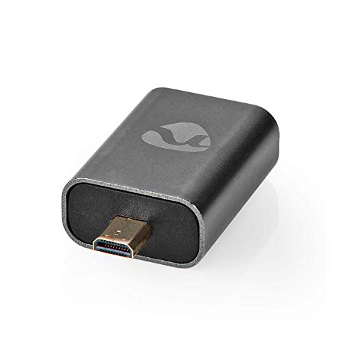 HDMIT Adapter | HDMIT Male / HDMIT Micro Connector | HDMIT Female / HDMIT Output | Gold Plated | Straight | Aluminium | Gun Metal Grey | 1 pcs | Cover Window Box HDMIT Adapter | HDMIT Male / HDMIT Micro Connector | HDMIT Female / HDMIT Output | Gold Plated | Straight | Aluminium | Gun Metal Grey | 1 pcs | Cover Window Box von NEDIS