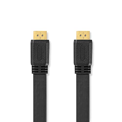 High Speed HDMI Cable with Ethernet - HDMI Connector - HDMI Connector - 4K@30Hz - 10.2 Gbps - 2.00 m - Flat - PVC - Black - Polybag von NEDIS