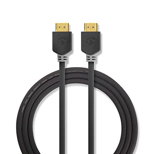 High Speed HDMI T Kabel mit Ethernet | HDMIT Stecker | HDMIT Stecker | 4K@60Hz | ARC | 18 Gbps | 1.00 m | rund | PVC | Anthrazit | Box von NEDIS