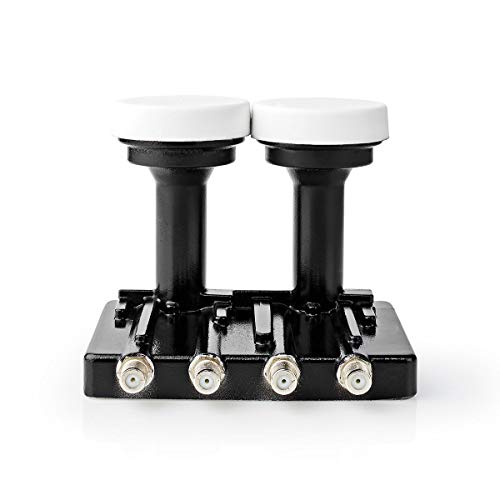 LNB - Quad Monoblock 4,3 ° - Ausgangsanschluss: 4X F-Connector - Rauschmaß Bereich: 0.85 dB - Konversionsgewinn: 52-67 dB - Weiss - Astra1+ / Astra3 von NEDIS