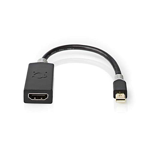 Mini Displayport-Kabel - DisplayPort 1.4 - Mini DisplayPort Stecker - HDMI Ausgang - 48 Gbps - Vergoldet - 0.20 m - Rund - PVC - Anthrazit - Plastikbeutel von NEDIS