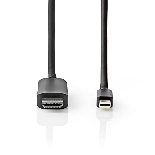 Mini Displayport-Kabel - DisplayPort 1.4 - Mini DisplayPort Stecker - HDMI Stecker - 48 Gbps - Vernickelt - 2.00 m - Rund - PVC - Schwarz - Blister von NEDIS