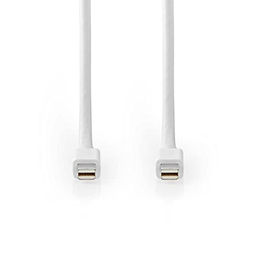 Mini Displayport-Kabel - DisplayPort 1.4 - Mini DisplayPort Stecker - Mini DisplayPort Stecker - 48 Gbps - Vernickelt - 2.00 m - Rund - PVC - Weiss - Blister von NEDIS