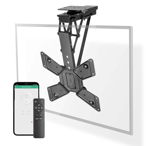 Motorisierte TV-Deckenhalterung - 23-65" - maximal unterstützes Bildschirmgewicht: 30 kg - drehbar - kippbar - Mindestabstand zur Decke: 140 mm - ferngesteuert - Stahl - Schwarz Motorisierte TV-Deckenhalterung - 23-65" - maximal unterstützes Bildschirmgewicht: 30 kg - drehbar - kippbar - Mindestabstand zur Decke: 140 mm - ferngesteuert - Stahl - Schwarz von NEDIS