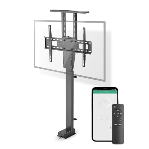 Motorisierte TV-Ständer - 37-80" - maximal unterstützes Bildschirmgewicht: 60 kg - Built-in Schaltschrankbau - Hubbereich: 68-158 cm - ferngesteuert - ABS/Stahl - Schwarz von NEDIS