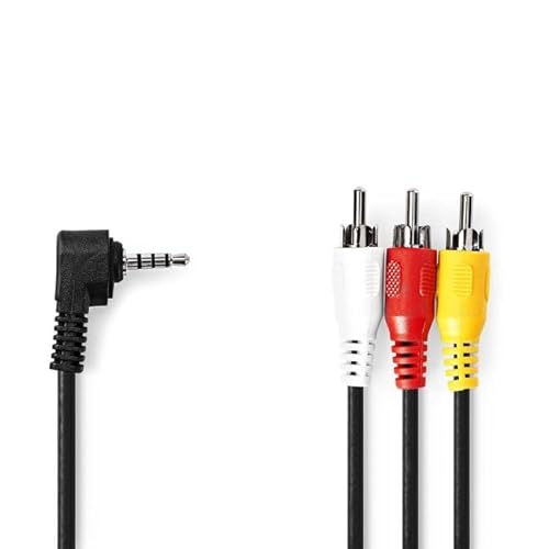 NEDIS Audio-Video-Kabel | 3.5 mm Stecker | 3x Cinch-Stecker | Vernickelt | 1.00 m | rund | PVC | Schwarz NEDIS Audio-Video-Kabel | 3.5 mm Stecker | 3x Cinch-Stecker | Vernickelt | 1.00 m | rund | PVC | Schwarz von NEDIS