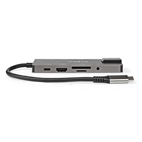 NEDIS CCBW64775AT02 USB-Adapter | USB 3.2 Gen 1 | USB-C™ Buchse | HDMI™ Ausgang / RJ45 Buchse/SD / 2X USB-C™ / 3.5 mm Buchse / 3X USB-A Buchse | 5 Gbps | 0.20 m von NEDIS
