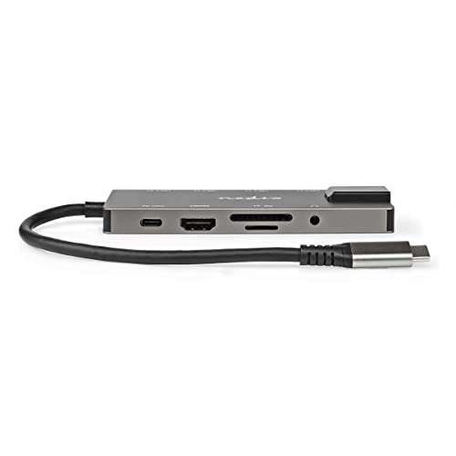 Nedis CCBW64775AT02 USB-Adapter | USB 3.2 Gen 1 | USB-C™ Buchse | HDMI™ Ausgang / RJ45 Buchse/SD / 2X USB-C™ / 3.5 mm Buchse / 3X USB-A Buchse | 5 Gbps | 0.20 m von NEDIS