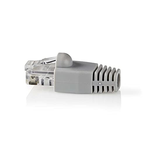 NEDIS CCBW89355GY Kabelverbinder RJ45 Grau – Kabelverbinder (RJ45, Grau, Cat6, U/UTP (UTP), 10 Stück von NEDIS