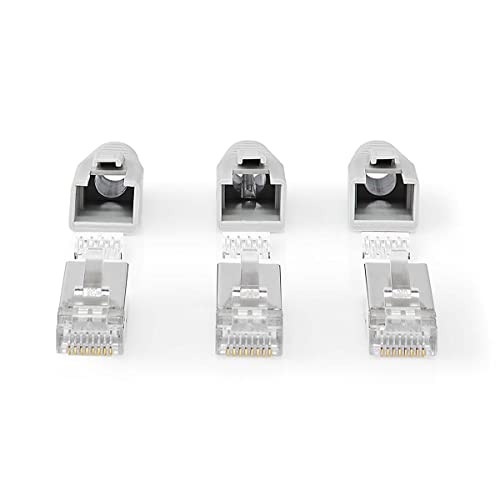 NEDIS CCBW89380GY RJ45-Stecker | RJ45 Pass Through | Festes/verseiltes FTP CAT6a | Gerade | Vergoldet | 10 Stück | PVC | Grau | Box NEDIS CCBW89380GY RJ45-Stecker | RJ45 Pass Through | Festes/verseiltes FTP CAT6a | Gerade | Vergoldet | 10 Stück | PVC | Grau | Box von NEDIS
