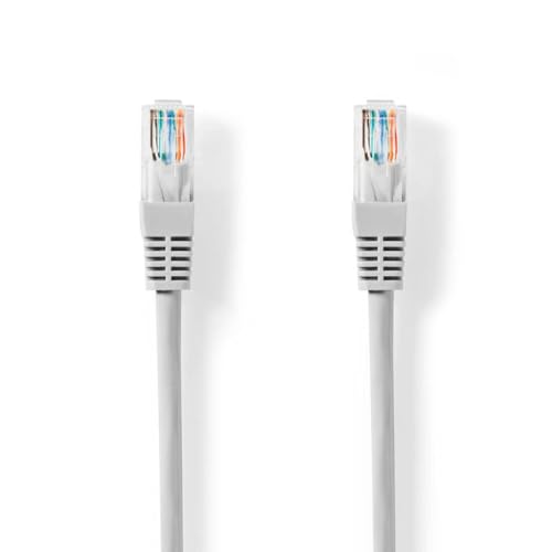 Nedis Cat 5e-Kabel - U/UTP - RJ45 Stecker - RJ45 Stecker - 0.50 m - Rund - PVC - Grau - Label von NEDIS