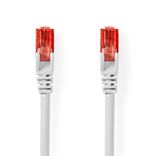 NEDIS Cat 6 Kabel | RJ45 Stecker | RJ45 Stecker | U/UTP | 1.00 m | Rund | PVC | Weiss | Label von NEDIS