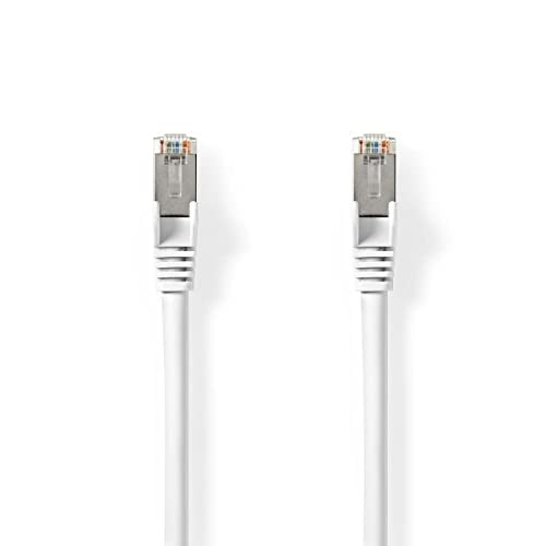 NEDIS Cat 8.1 Kabel | S/FTP | RJ45 | RJ45 | rund | PVC LSZH | Weiss | Plastikbeutel 0.20 m 0.20 m von NEDIS