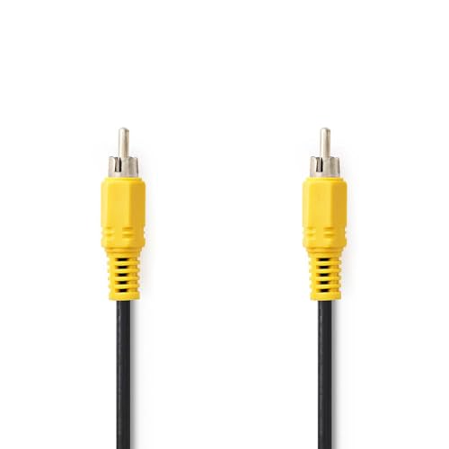 Nedis Composite-Videokabel | RCA | RCA | Vernickelt | 480p | 10.0 m | Rund | PVC | Schwarz | Label von NEDIS