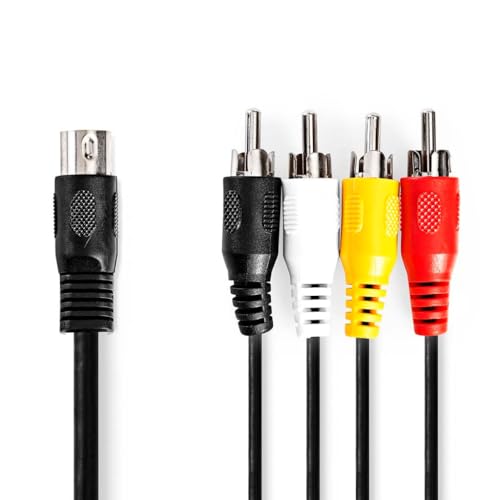 Nedis DIN-Audio-Kabel DIN 5-Pin Stecker | 4x RCA Stecker | Vernickelt | 1.00 m | Rund | PVC | Schwarz | Label Nedis DIN-Audio-Kabel DIN 5-Pin Stecker | 4x RCA Stecker | Vernickelt | 1.00 m | Rund | PVC | Schwarz | Label von NEDIS