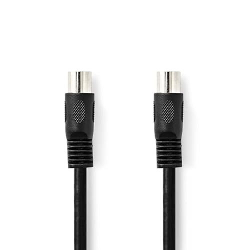 NEDIS DIN-Audio-Kabel | DIN 5-Pin Stecker | DIN 5-Pin Stecker | Vernickelt | 2.00 m | Rund | PVC | Schwarz | Label von NEDIS