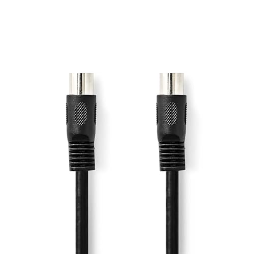 NEDIS DIN-Audio-Kabel | DIN 5-Pin Stecker | DIN 5-Pin Stecker | Vernickelt | 2.00 m | Rund | PVC | Schwarz | Label von NEDIS