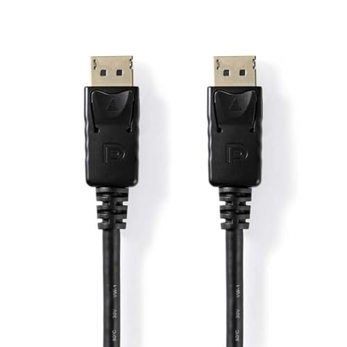 NEDIS DisplayPort-Kabel | DisplayPort Stecker | DisplayPort Stecker | 4K@60Hz | Vernickelt | 2.00 m | Rund | PVC | Schwarz | Plastikbeutel von NEDIS