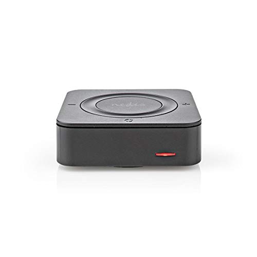 NEDIS - Drahtloser Audio Transmitter/Receiver - Bluetooth - 22 Stunden Spielzeit - AUX - Toslink - Schwarz, one-Size von NEDIS