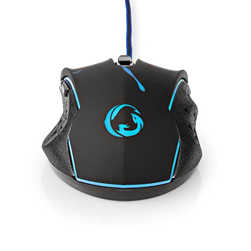 NEDIS Gaming Mouse - Verdrahtet - 1200/1800 / 2400/3600 DPI - Einstellbar DPI - Anzahl Knöpfe: 6 - Programmierbare Tasten - Rechtshändig - 1.50 m - LED von NEDIS