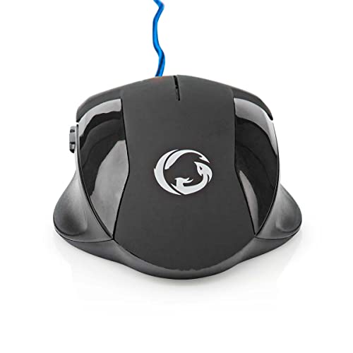 NEDIS Gaming Mouse - Verdrahtet - 1200/2400 / 4800/7200 DPI - Einstellbar DPI - Anzahl Knöpfe: 6 - Programmierbare Tasten - Rechtshändig - 1.50 m - Ohne Beleuchtung von NEDIS