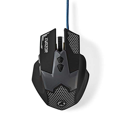 NEDIS Gaming Mouse - Verdrahtet - 800/1200 / 1600/2400 DPI - Einstellbar DPI - Anzahl Knöpfe: 7 - Rechtshändig - 1.50 m - LED von NEDIS