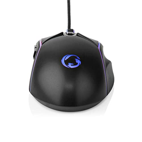 NEDIS Gaming Mouse - Verdrahtet - 800/1200 / 2400/3200 / 4800/7200 DPI - Einstellbar DPI - Anzahl Knöpfe: 6 - Rechtshändig - 1.50 m - LED von NEDIS