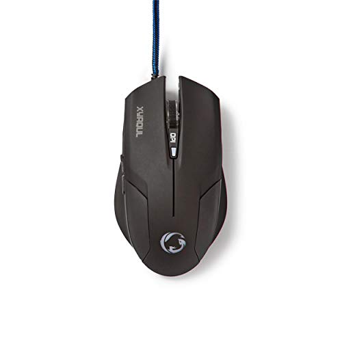 NEDIS Gaming Mouse | Verdrahtet | DPI: 800/1200 / 1600 DPI | Ja | Anzahl Knöpfe: 6 | Nein | Rechtshändig | 1.50 m | LED 1.50 m Schwarz von NEDIS