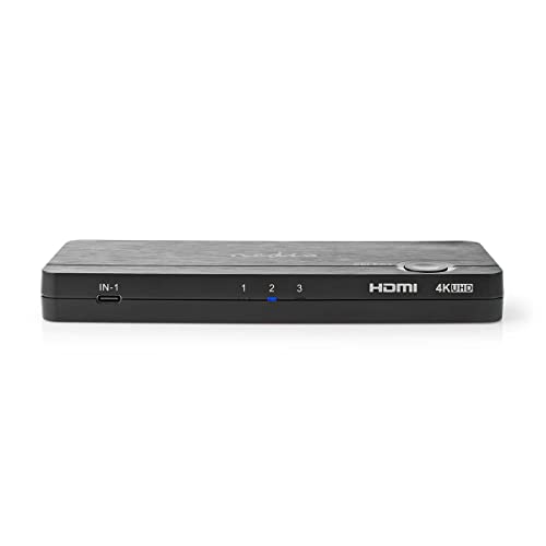 NEDIS HDMI ™ Converter | USB-C™ Buchse / 2X HDMI™ Eingang / 4X USB A Female | 1x HDMI™ Ausgang | 1-Weg | 4K@60Hz | 18 Gbps | ABS | Anthrazit von NEDIS