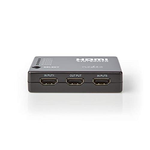NEDIS HDMI Schalter | 3-Port | 4X HDMI Ausgang | 1x HDMI Ausgang | 1080p | 3.4 Gbps | ABS | Schwarz, 5-Port, VSWI3455BK NEDIS HDMI Schalter | 3-Port | 4X HDMI Ausgang | 1x HDMI Ausgang | 1080p | 3.4 Gbps | ABS | Schwarz, 5-Port, VSWI3455BK von NEDIS