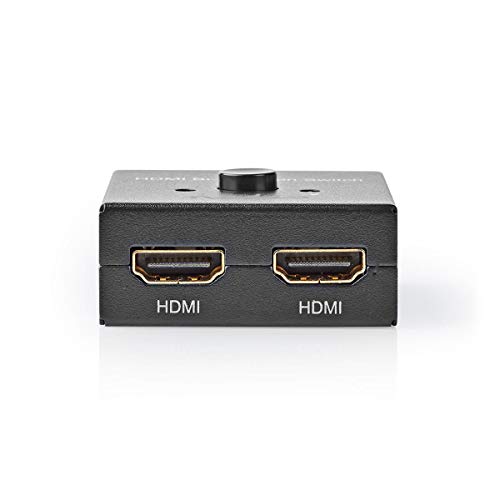 NEDIS HDMI Schalter HDMI Schalter | 3-Port | 1x HDMI Eingang / 2X HDMI Eingang | 1x HDMI Ausgang / 2X HDMI Ausgang | 4K@60Hz | 6 Gbps | Metall | Anthrazit Anthrazit, VSWI3482AT von NEDIS