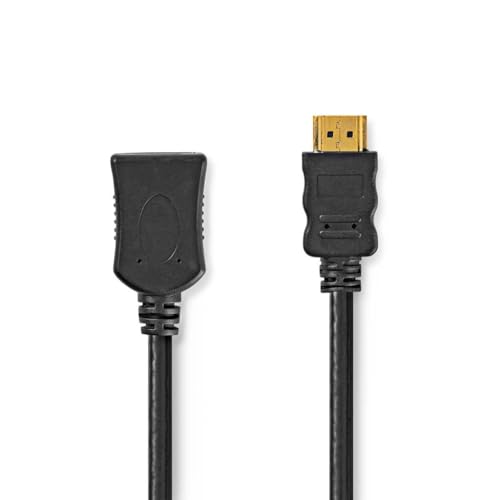 NEDIS High Speed ​​HDMI ™ Kabel mit Ethernet | HDMI™ Stecker | HDMI™ Stecker | 4K@30Hz | 10.2 Gbps | 5.00 m | rund | PVC | Schwarz | Plastikbeutel von NEDIS
